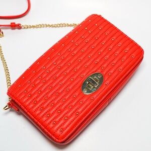 Talbots Elegant Red Quilted Women's Bag